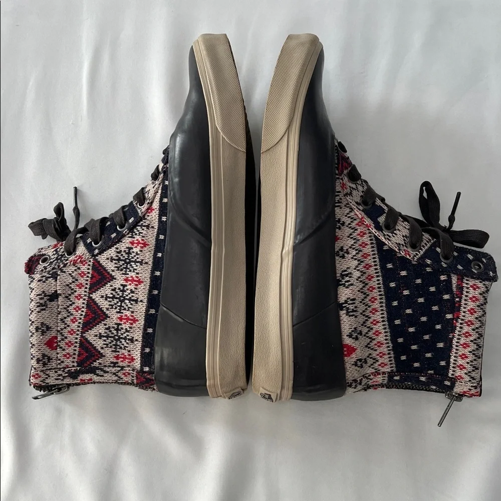 Vans RARE Hi-Top Winter Sweater Duck Rubber Sneakers - Picture 6 of 13
